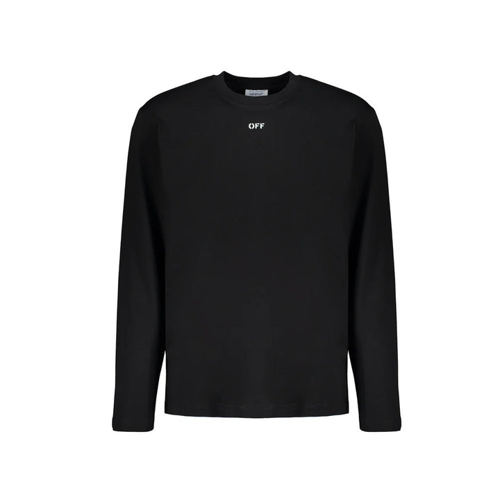 Off-White Black Cotton Long Sleeve T-Shirt
