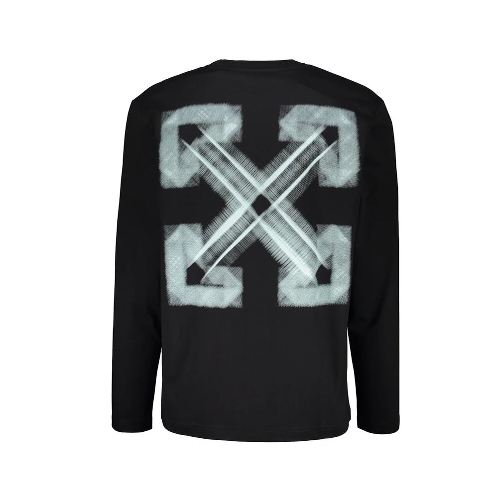 Off-White Black Cotton Long Sleeve T-Shirt