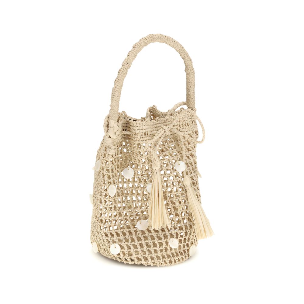 Alanui Beige Raffia Shoulder Bag