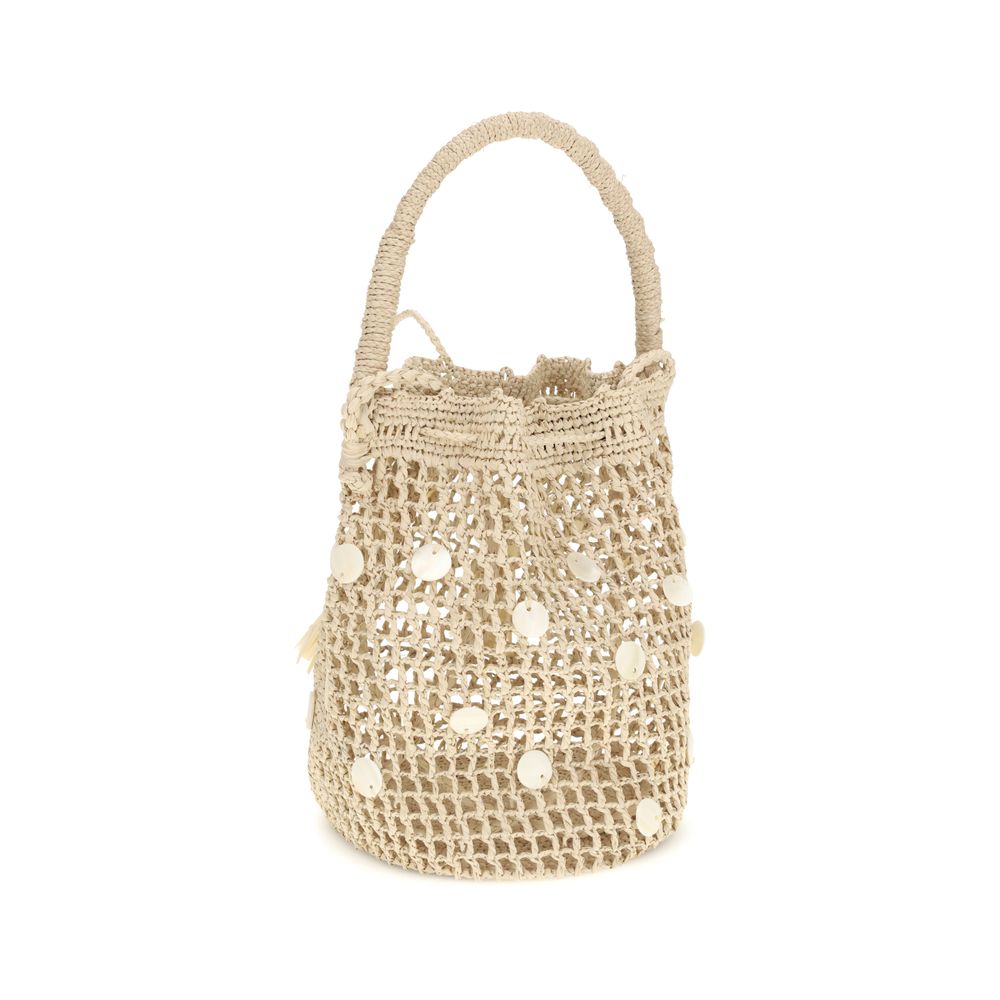 Alanui Beige Raffia Shoulder Bag