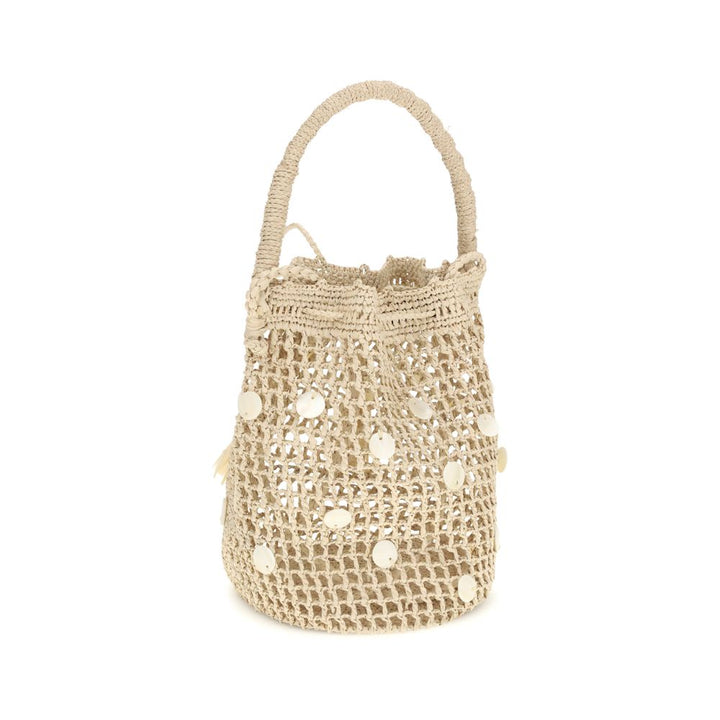 Alanui Beige Raffia Shoulder Bag