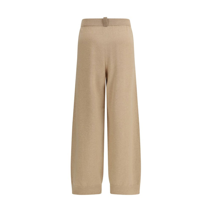 Fabiana Filippi Beige Fleece Wool Casual Pants