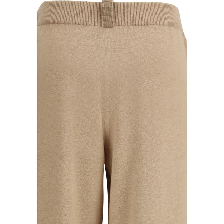Fabiana Filippi Beige Fleece Wool Casual Pants
