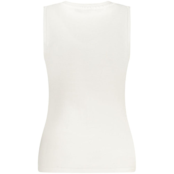 Laura Biagiotti White Cotton Sleeveles T-Shirt
