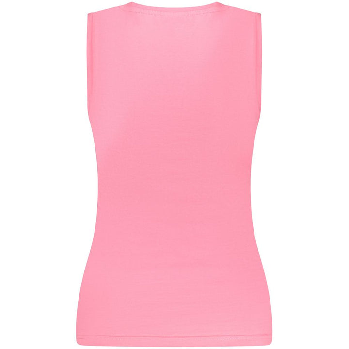 Laura Biagiotti Pink Cotton Sleeveles T-Shirt