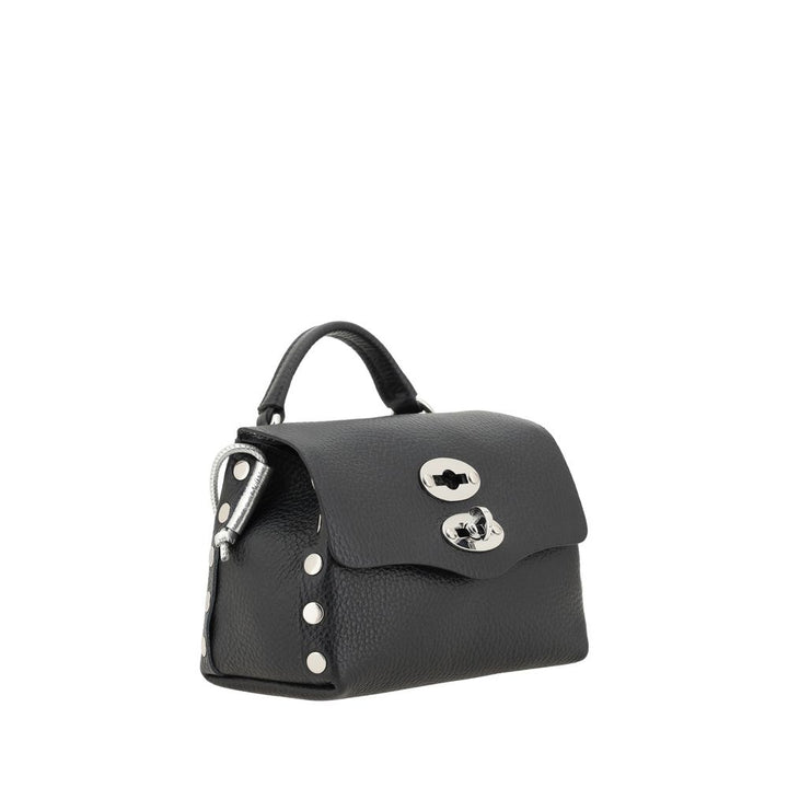 Zanellato Black Calf Leather Bos Taurus Shoulder Bag