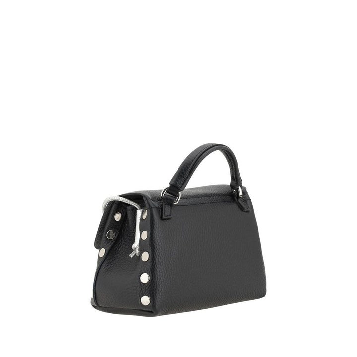 Zanellato Black Calf Leather Bos Taurus Shoulder Bag