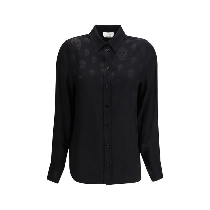 Alexander McQueen Black Viscose Pattern Shirt