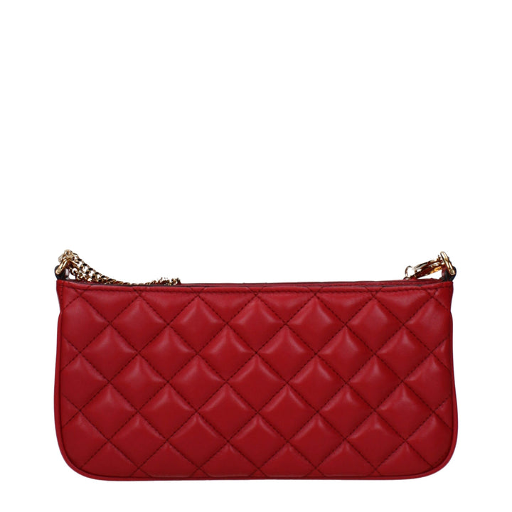 Versace Red Leather Crossbody Bag