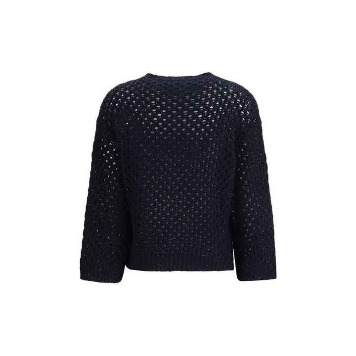 Fabiana Filippi Black Fleece Wool Sweatshirt