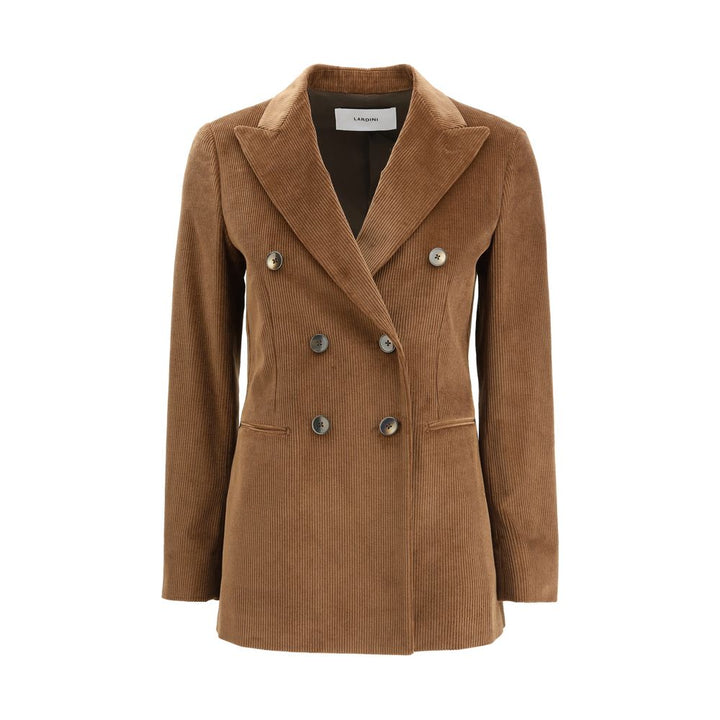 Lardini Brown Cotton Blazer