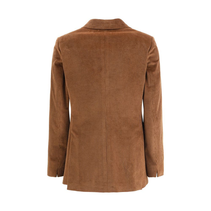 Lardini Brown Cotton Blazer