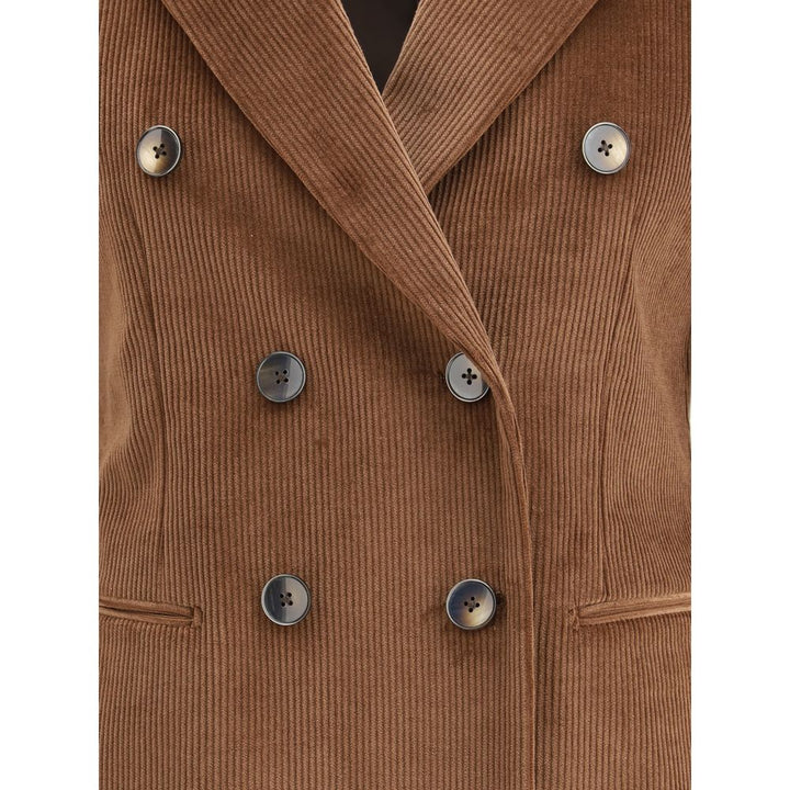 Lardini Brown Cotton Blazer