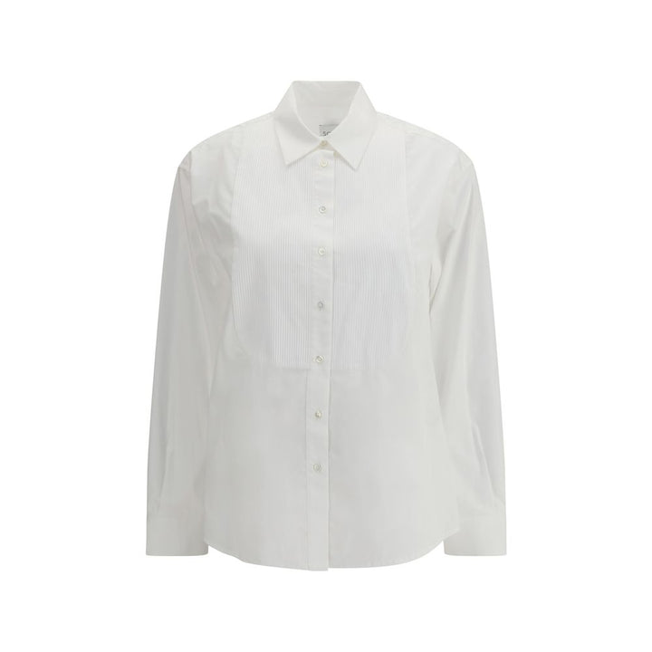 Sara Roka White Cotton Dress Shirt