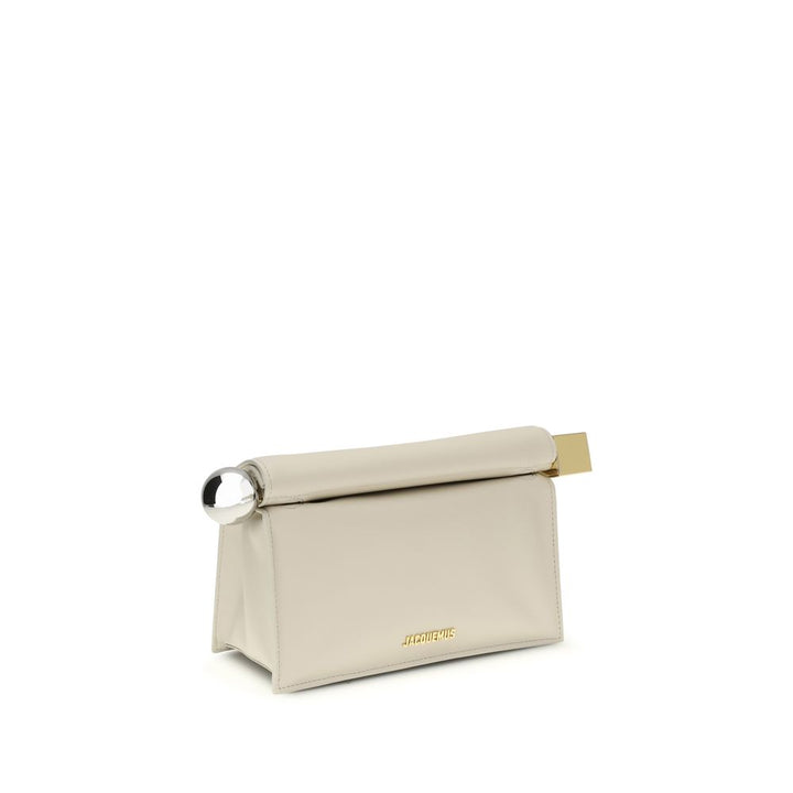Jacquemus Cream Calf Leather Bos Taurus Clutch Bag