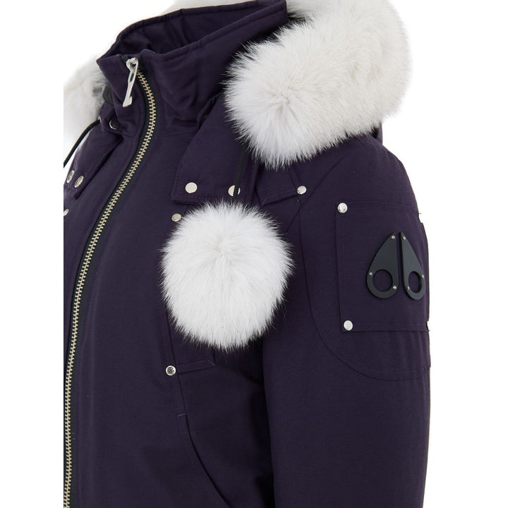 Moose Knuckles Purple Cotton Bomber