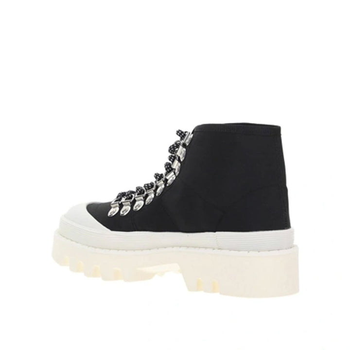 Proenza Schouler Black Canvas Lace-Up Boots