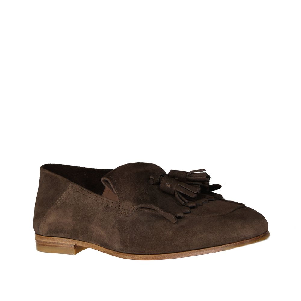 Salvatore Ferragamo Brown Calfskin Slip-On Loafers