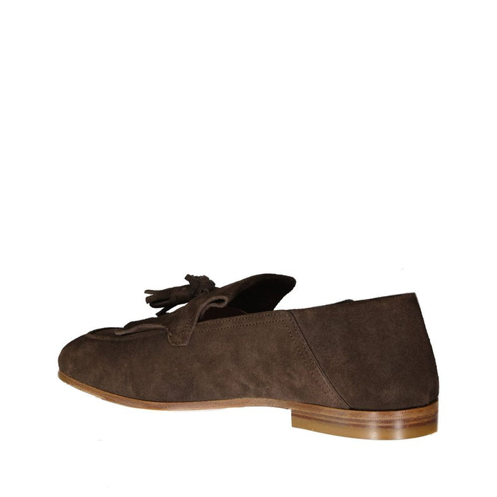 Salvatore Ferragamo Brown Calfskin Slip-On Loafers
