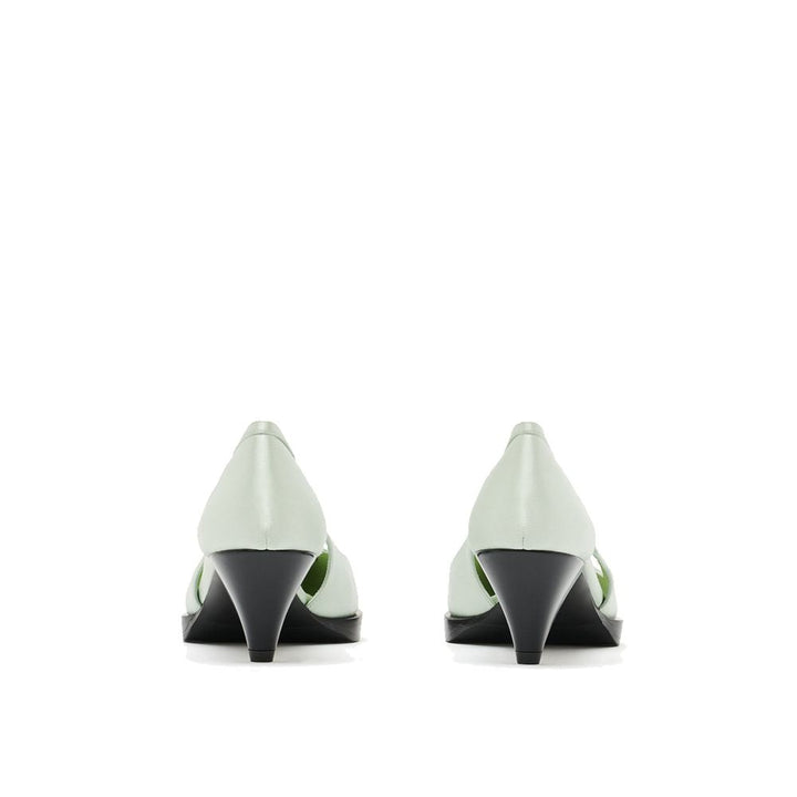 Prada Bicolor Silk Mid Heel Pumps