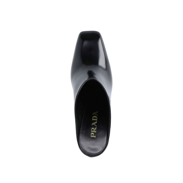 Prada Black Calfskin Mules