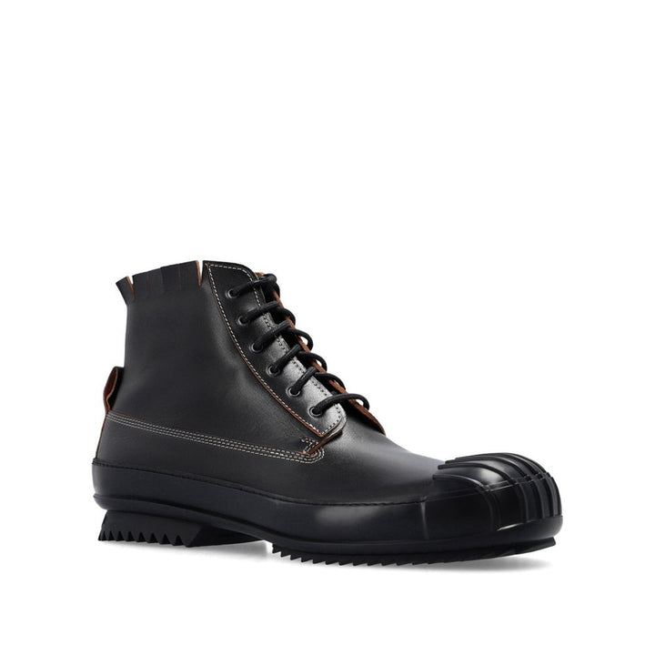 Maison Margiela Black Calfskin Lace-Up Boots