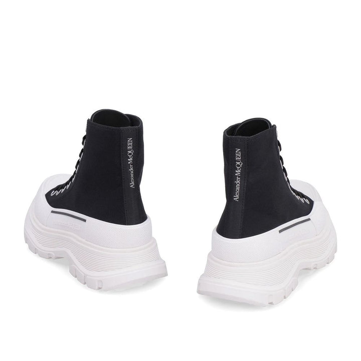 Alexander McQueen Black Canvas High Top Sneakers