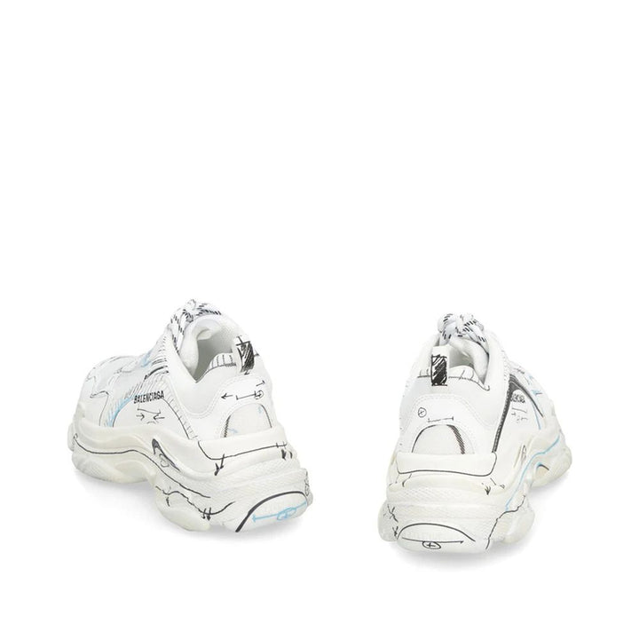 Balenciaga White Calfskin Chunky Sneakers