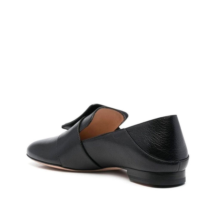 Bally Black Calfskin Slip-On Loafers