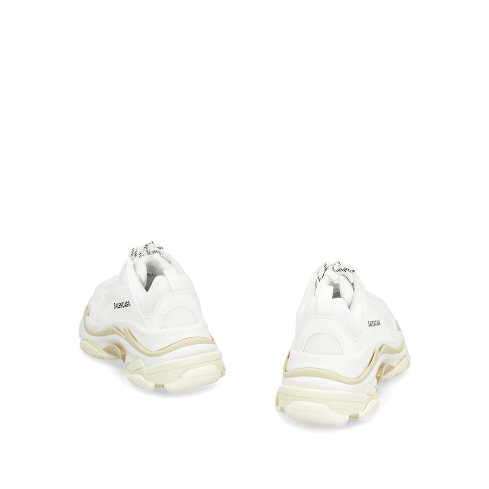 Balenciaga White Calfskin Chunky Sneakers