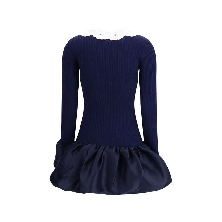 Self-Portrait Blue Viscose Cocktail Dress