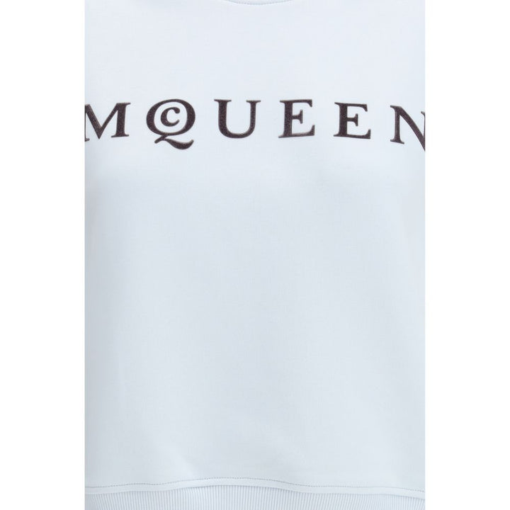 Alexander McQueen Light Blue Cotton Sweatshirt