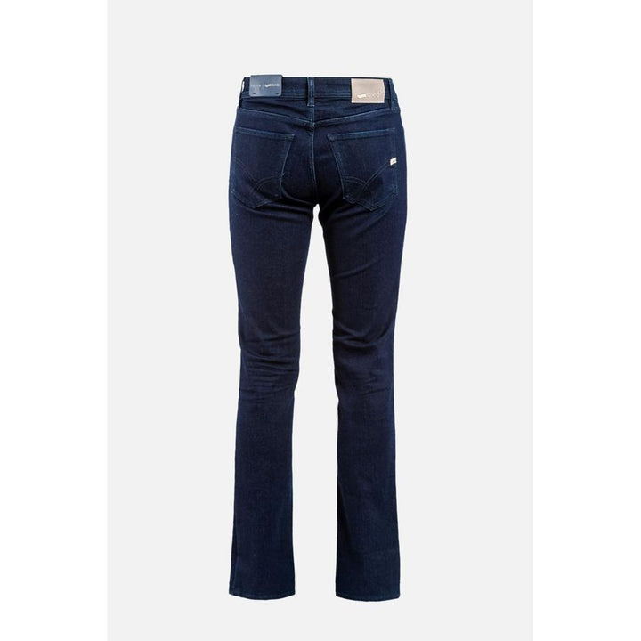 Gas Blue Cotton Straight-Leg Jeans