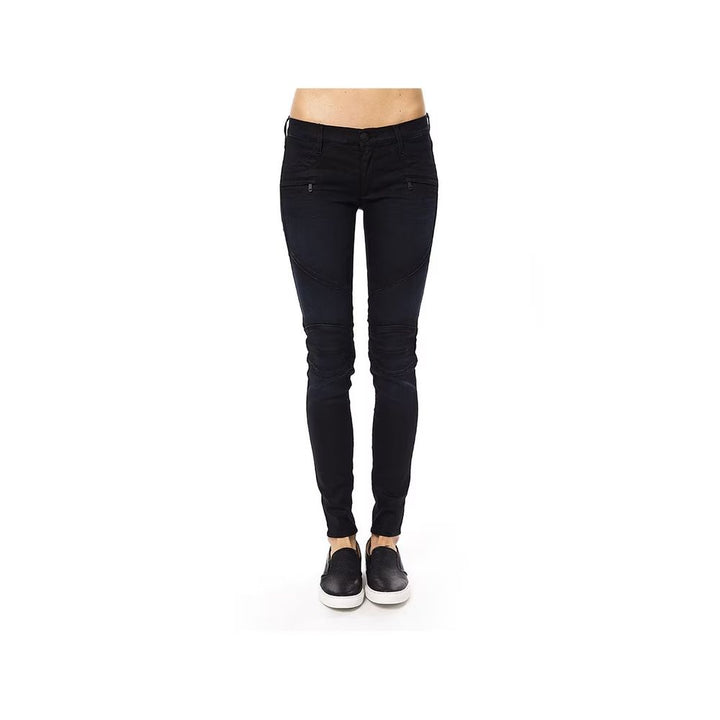 Gas Blue Cotton Skinny Pants