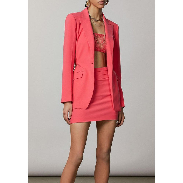 Patrizia Pepe Red Polyester Skirt Suit