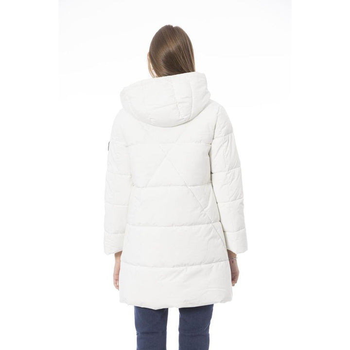 Baldinini Trend White Polyester Parka