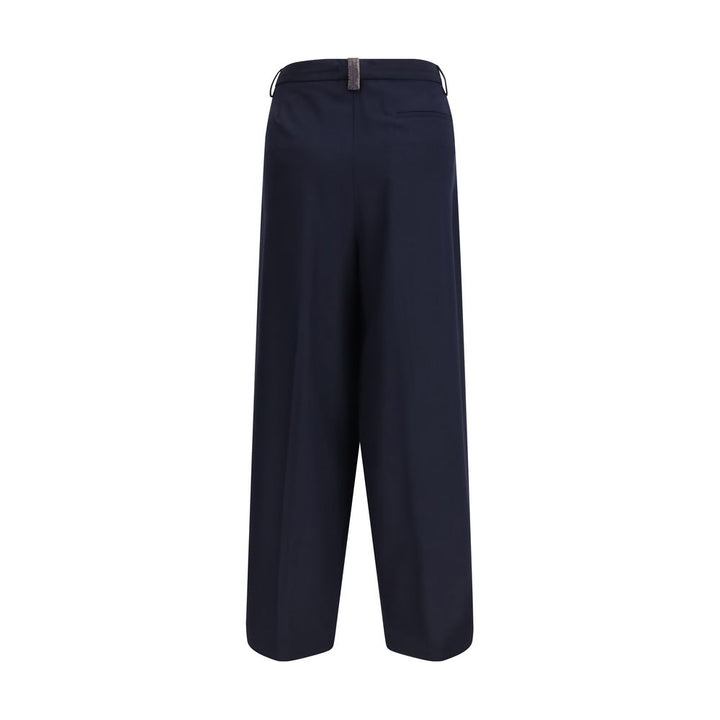 Fabiana Filippi Blue Polyester Casual Pants