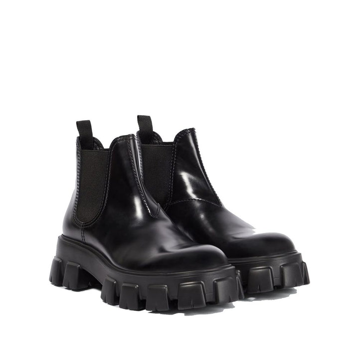 Prada Black Calfskin Chelsea Boots
