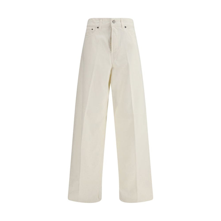 Haikure White Cotton Straight-Leg Jeans