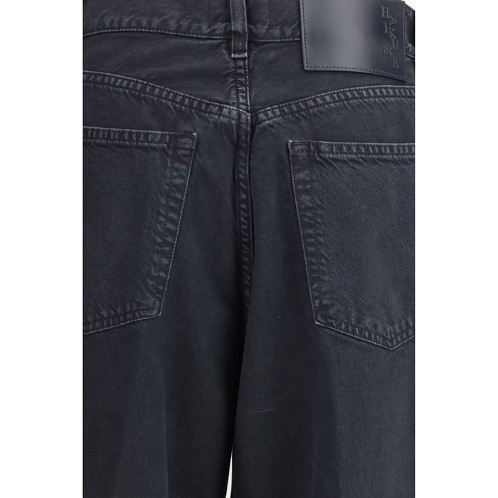 Haikure Black Cotton Straight-Leg Jeans