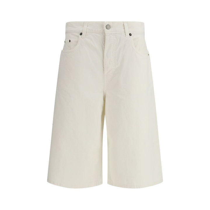 Haikure White Cotton Bermuda Shorts