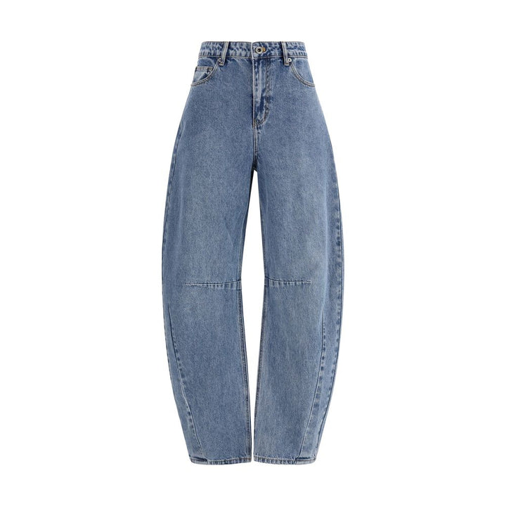Self-Portrait Blue Cotton Relaxed Fit Jeans