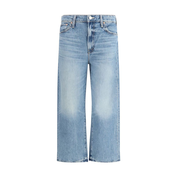 Mother Denim Blue Cotton Cropped Jeans
