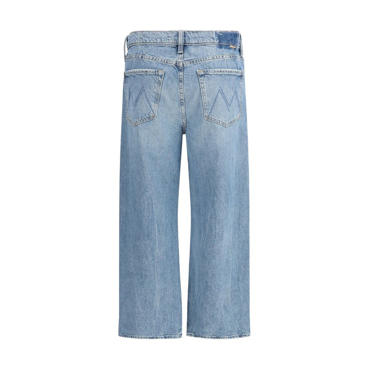 Mother Denim Blue Cotton Cropped Jeans
