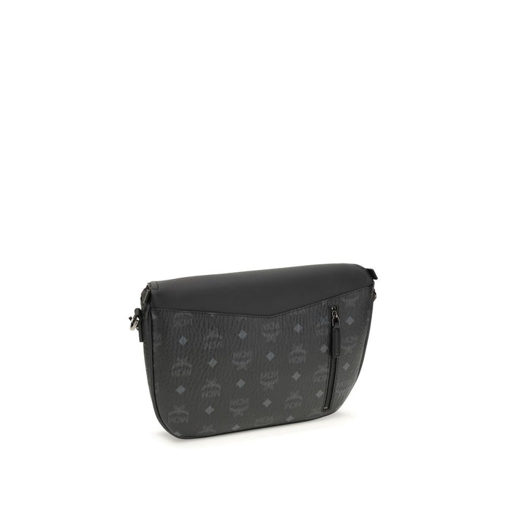 MCM Black Calf Leather Bos Taurus Shoulder Bag