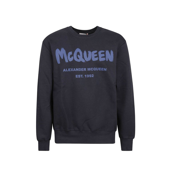 Alexander McQueen Blue Cotton Sweatshirt