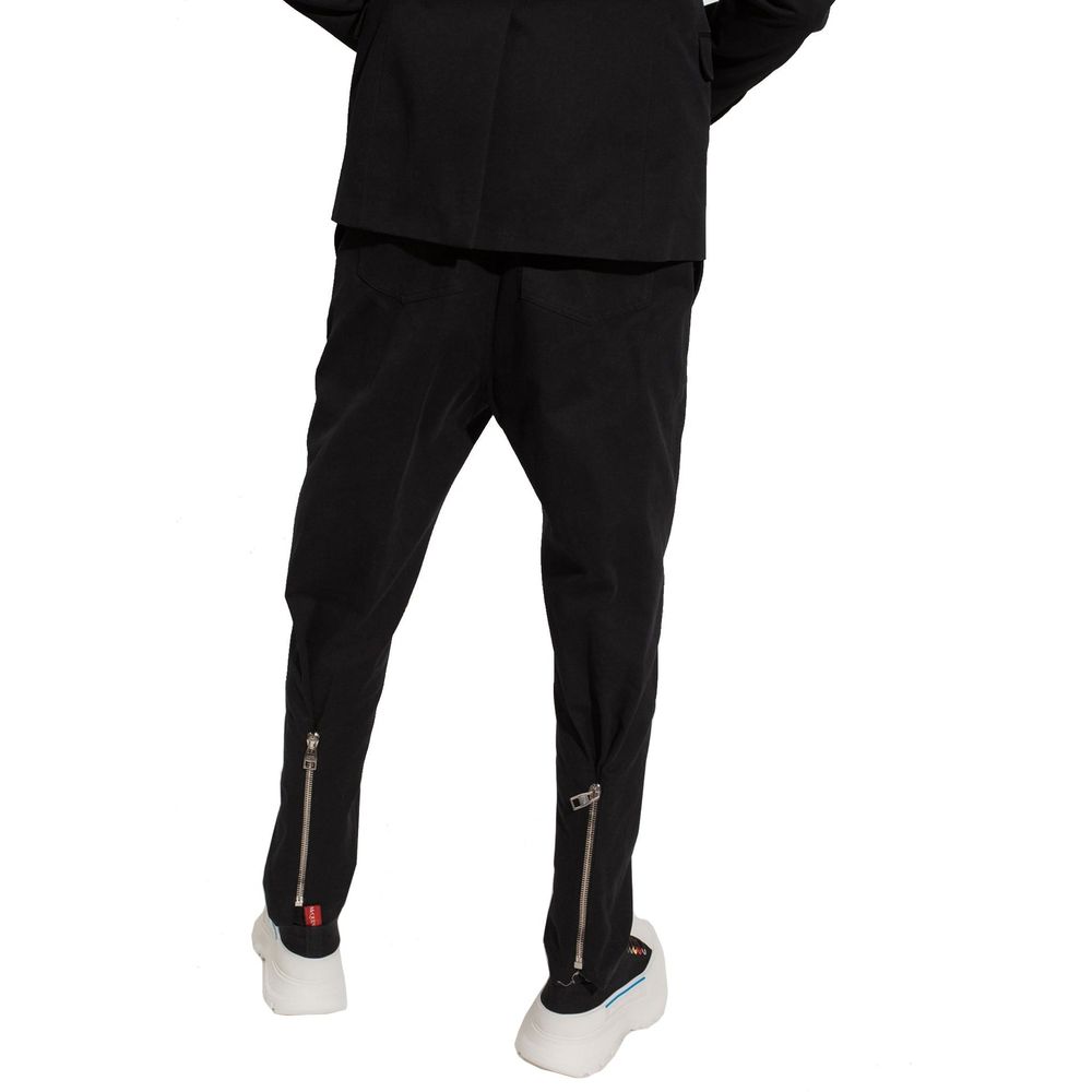 Alexander McQueen Black Cotton Casual Pants
