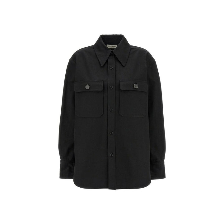 Saint Laurent Black Cotton Dress Shirt