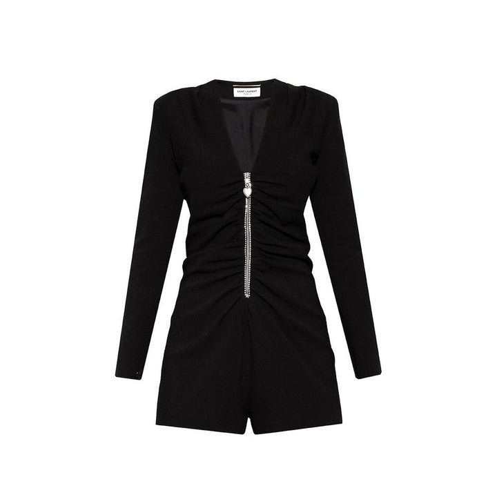 Saint Laurent Black Acetate Jumpsuit
