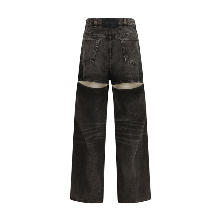 The Attico Black Cotton High-Waisted Jean